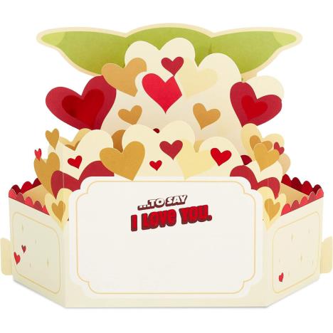 Star Wars The Mandalorian Grogu Pop Up Valentine's Day Card Extra Image 1